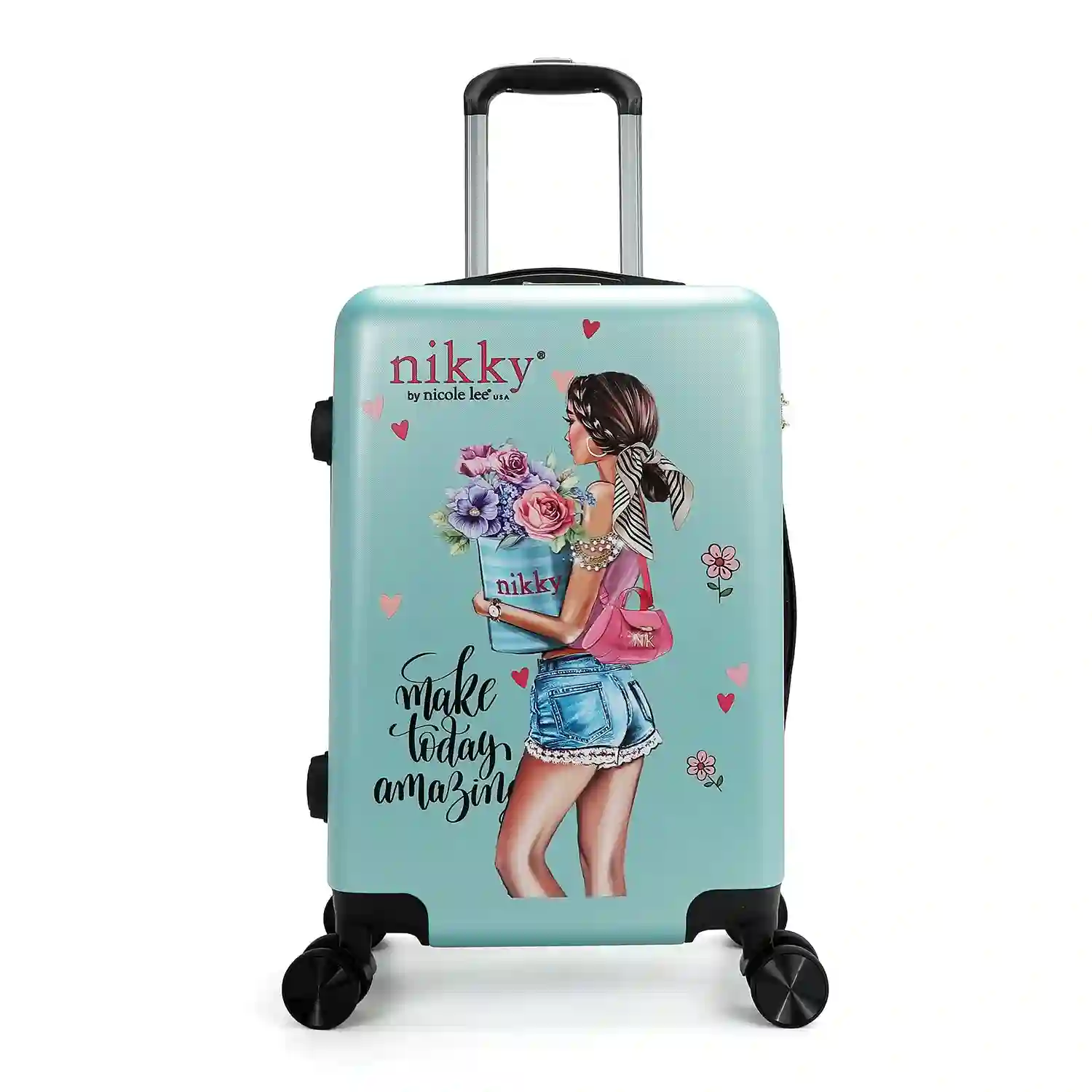 MALETA DE CABINA DE PLASTICO ABS (FLOWER DAY)