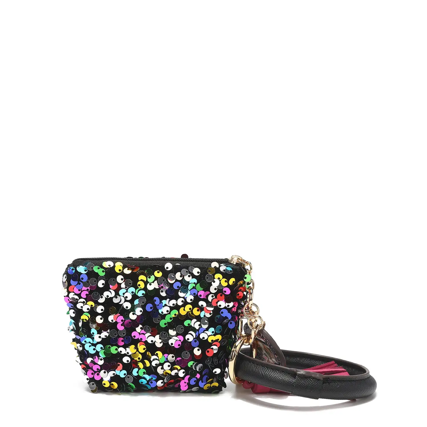 PULSERA CON LLAVERO Y MONEDERO CON LENTEJUELAS - Imagen 5