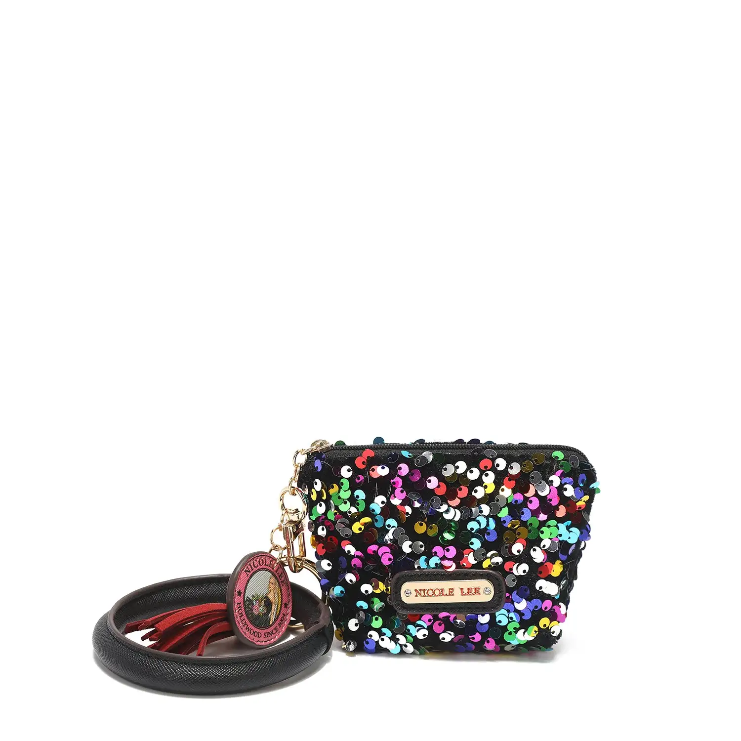 PULSERA CON LLAVERO Y MONEDERO CON LENTEJUELAS - Imagen 7