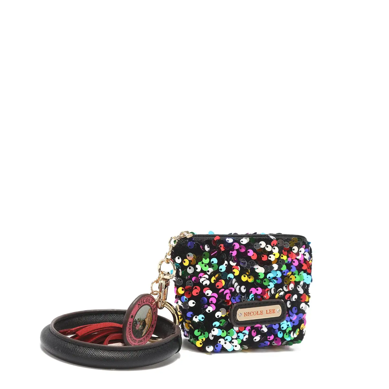 PULSERA CON LLAVERO Y MONEDERO CON LENTEJUELAS - Imagen 8