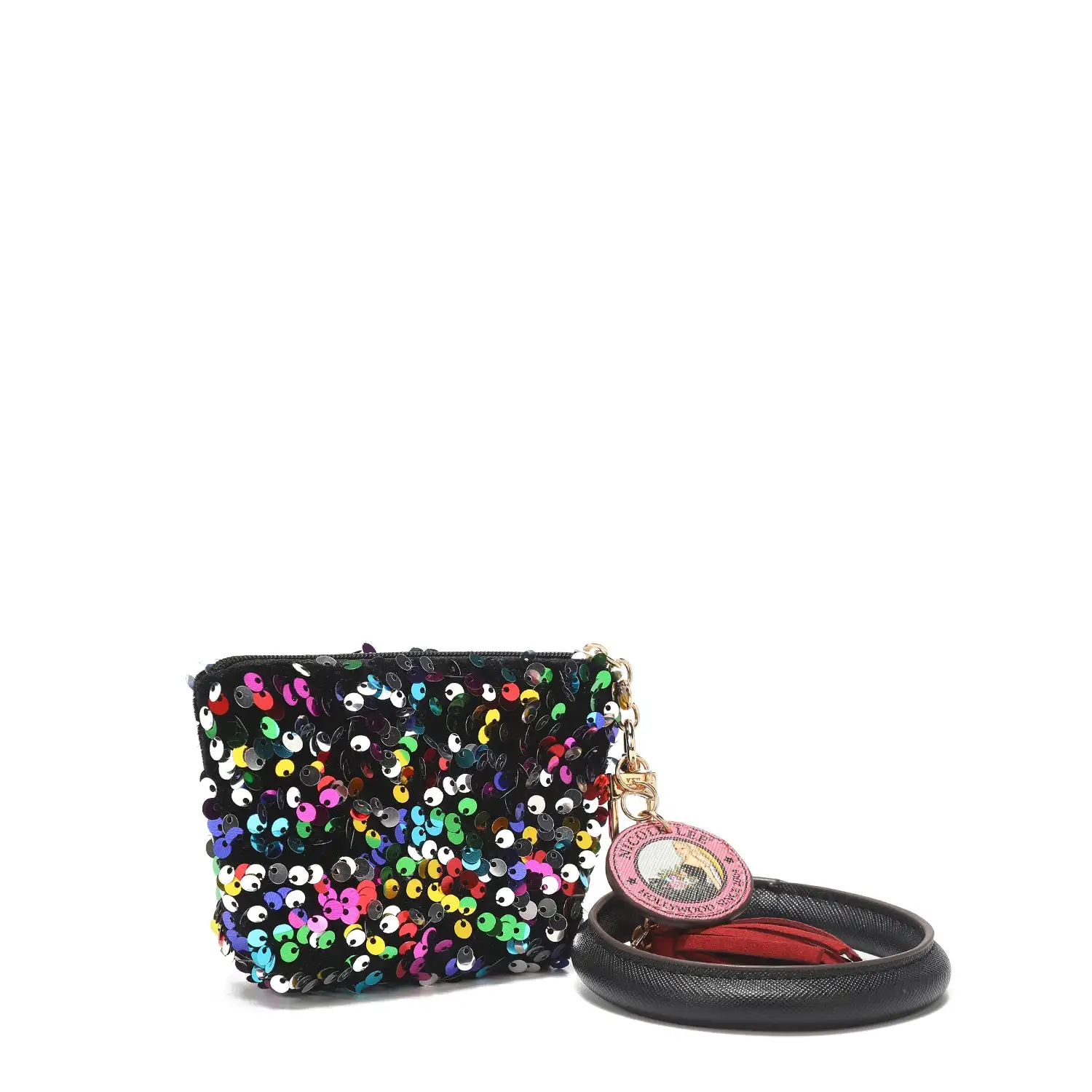 PULSERA CON LLAVERO Y MONEDERO CON LENTEJUELAS - Imagen 9