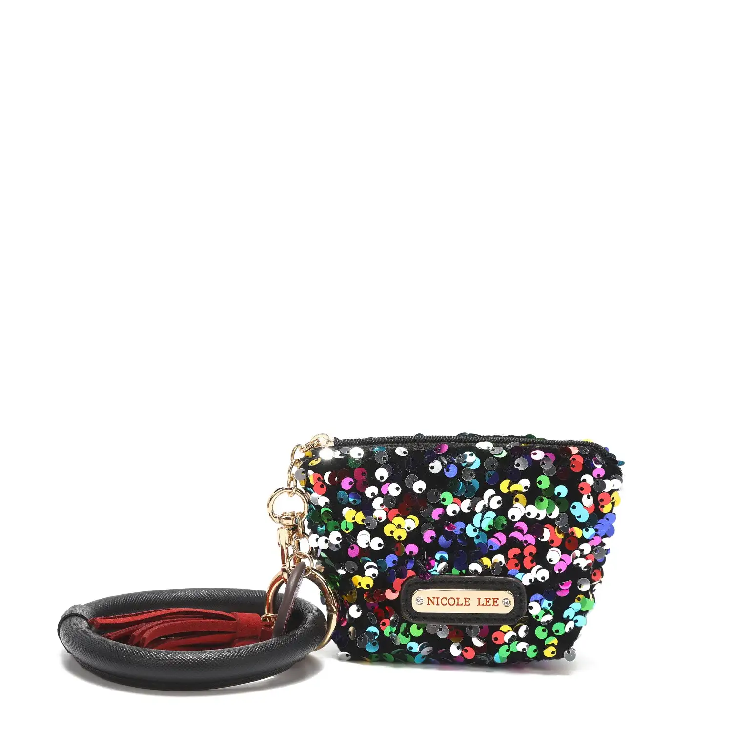 PULSERA CON LLAVERO Y MONEDERO CON LENTEJUELAS - Imagen 12