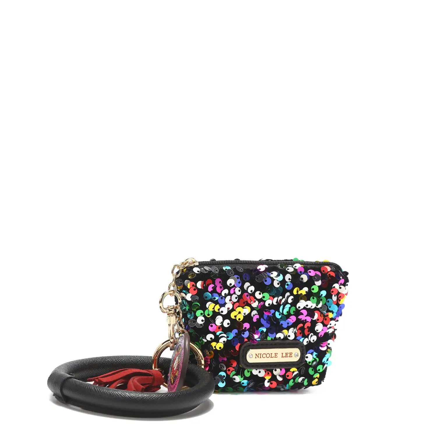 PULSERA CON LLAVERO Y MONEDERO CON LENTEJUELAS - Imagen 13