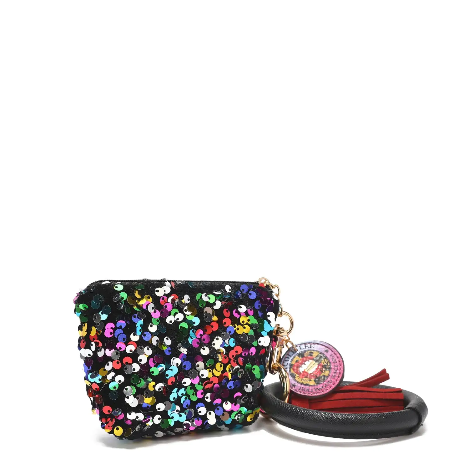 PULSERA CON LLAVERO Y MONEDERO CON LENTEJUELAS - Imagen 14