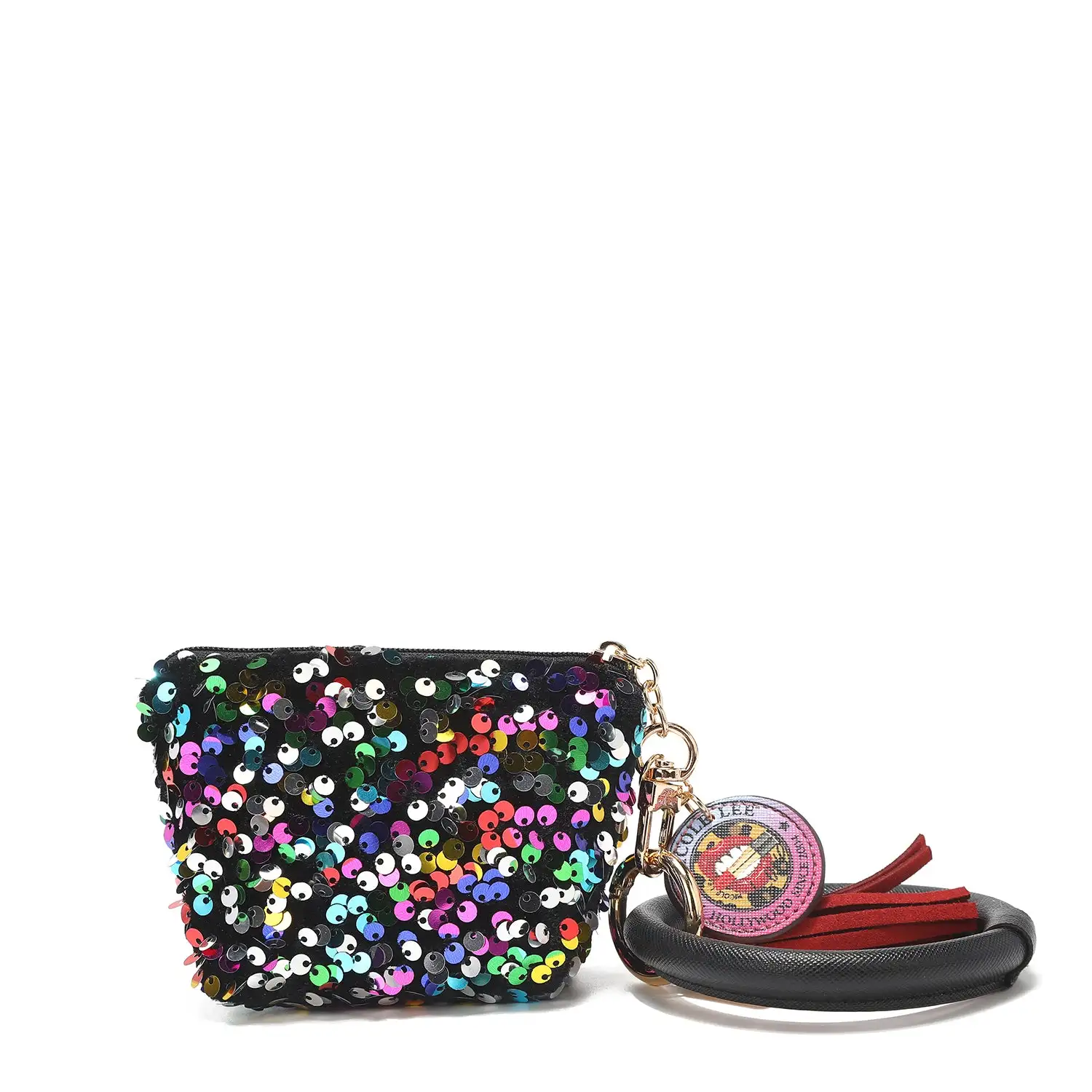 PULSERA CON LLAVERO Y MONEDERO CON LENTEJUELAS - Imagen 15