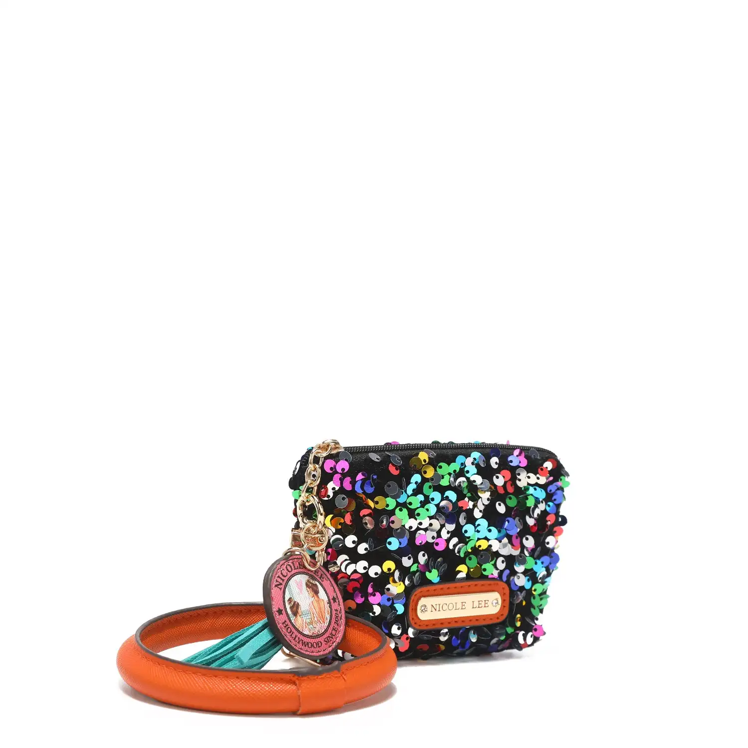 PULSERA CON LLAVERO Y MONEDERO CON LENTEJUELAS - Imagen 17