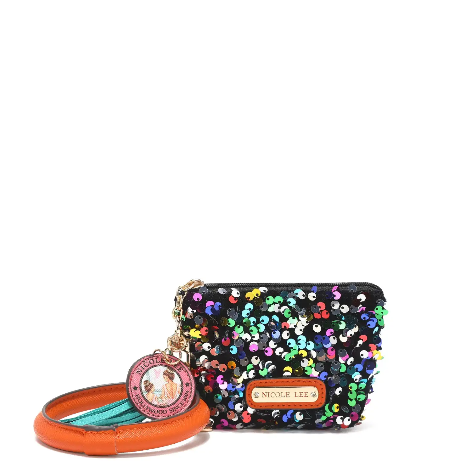 PULSERA CON LLAVERO Y MONEDERO CON LENTEJUELAS - Imagen 18
