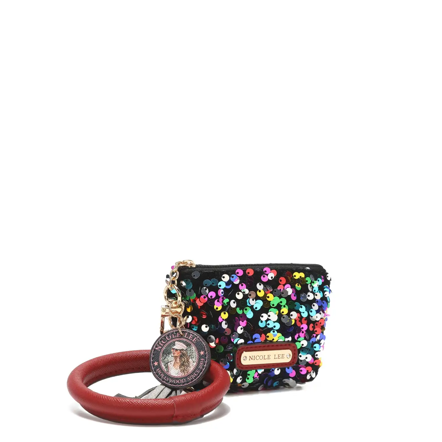PULSERA CON LLAVERO Y MONEDERO CON LENTEJUELAS - Imagen 23