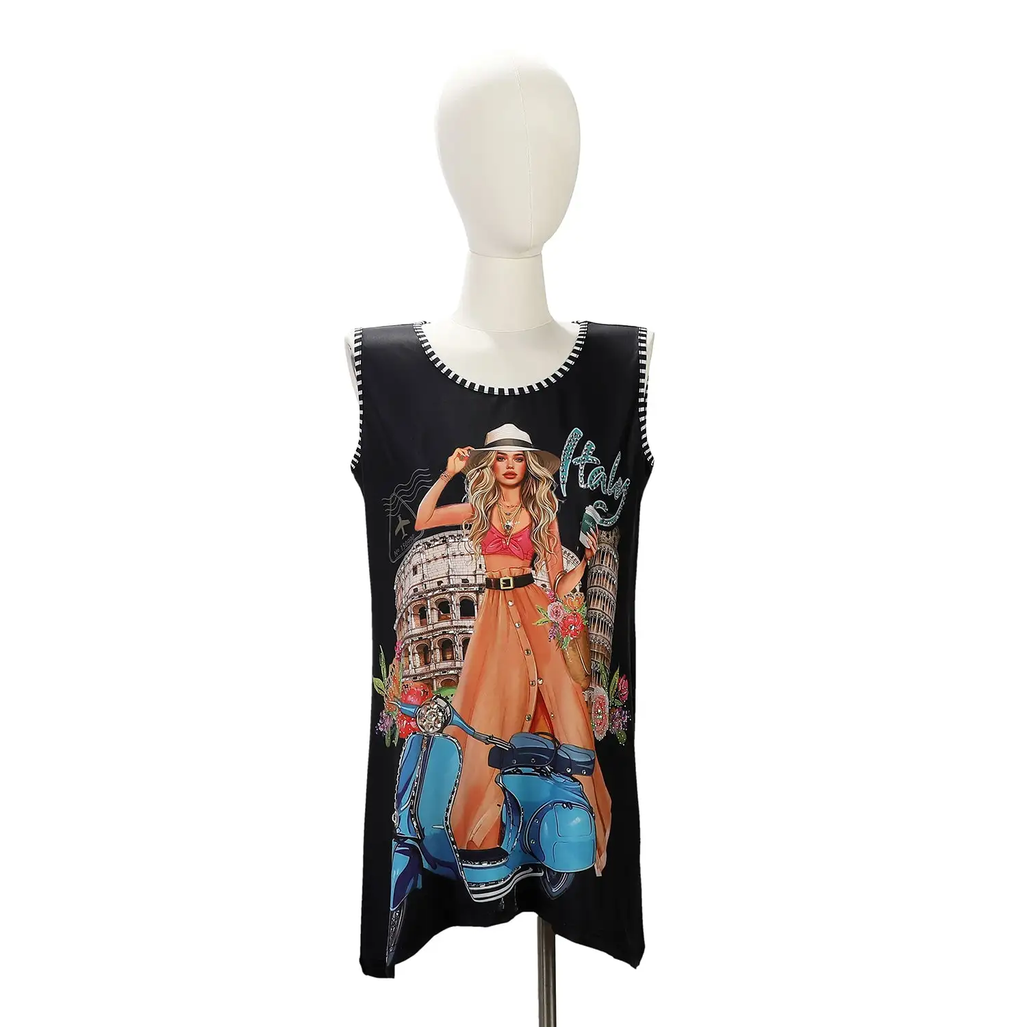 TOP TUNICA NICOLE LEE CON BRILLOS (MARTHA TRAVELS ITALY) - Imagen 2