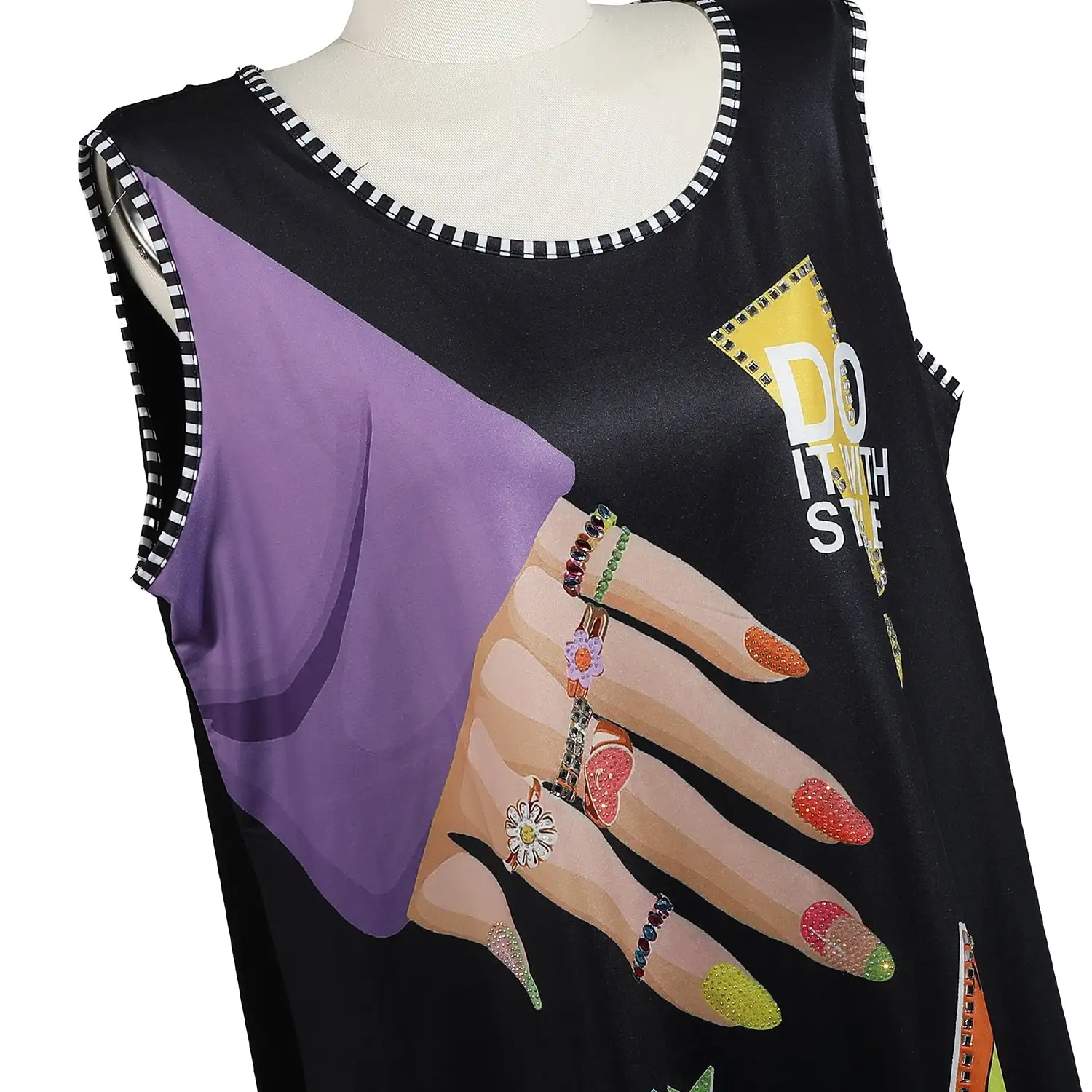 TOP TUNICA NICOLE LEE CON BRILLOS (NAIL POLISH) - Imagen 4