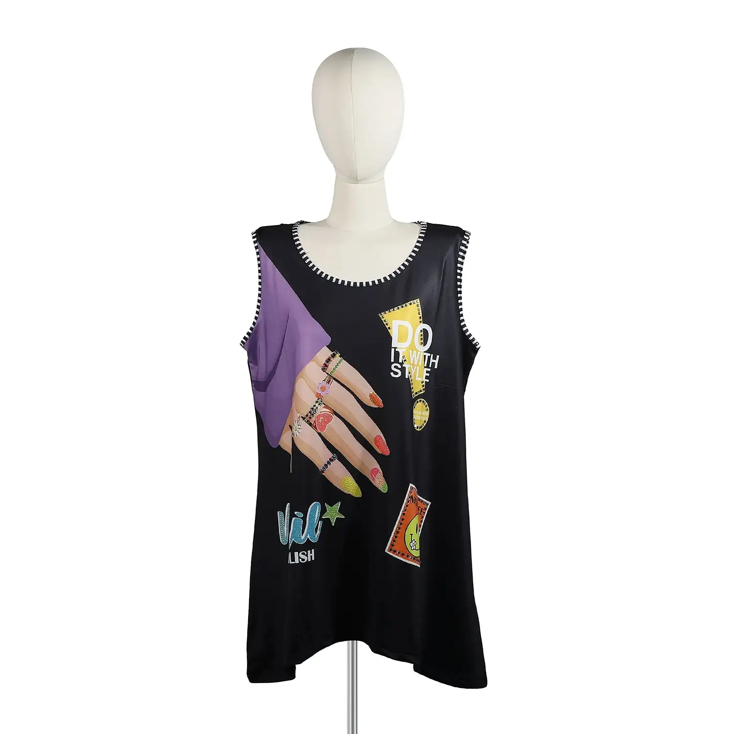 TOP TUNICA NICOLE LEE CON BRILLOS (NAIL POLISH) - Imagen 5