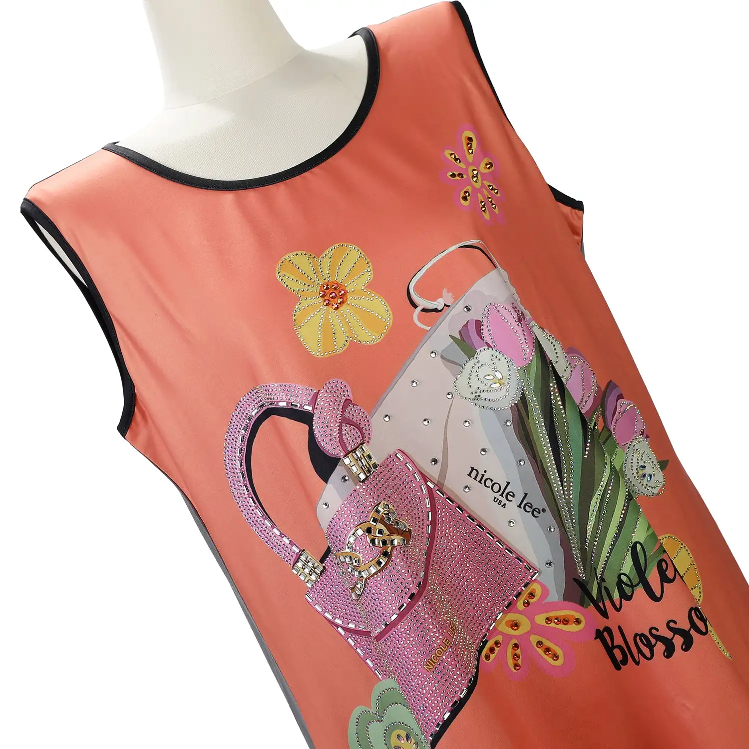 TOP TUNICA NICOLE LEE CON BRILLOS (VIOLET BLOSSOM) - Imagen 3