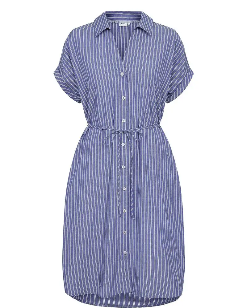Vestido camisero rayas azul - Imagen 6