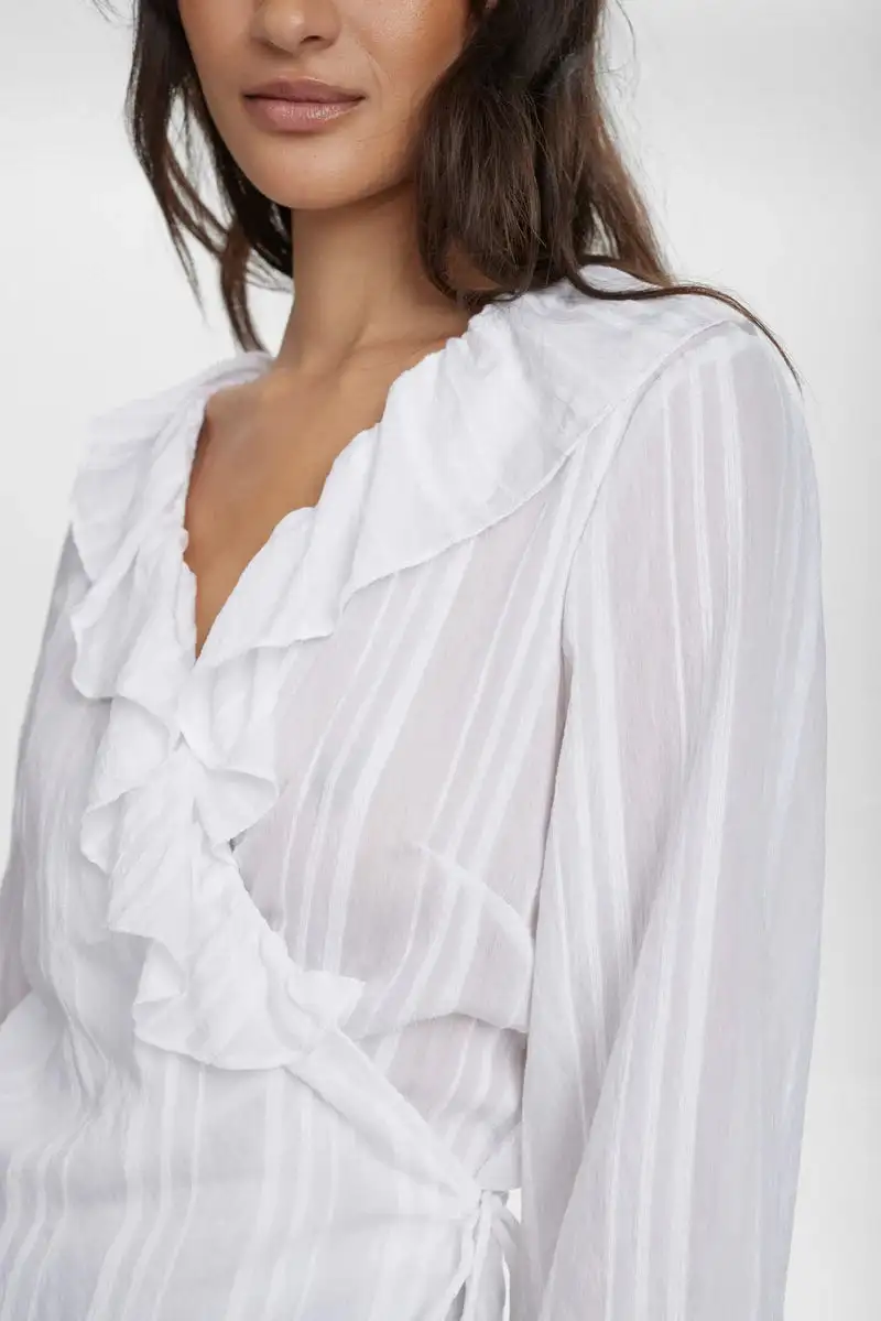 Camisa cruzada Blanca - Imagen 4