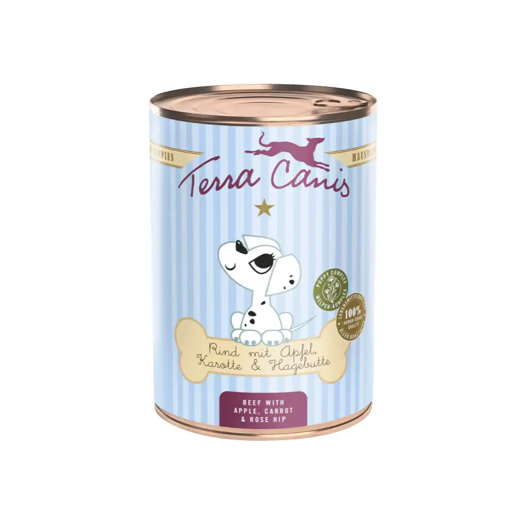 Terra Canis Puppy Buey con manzana, zanahoria y escaramujo 400g