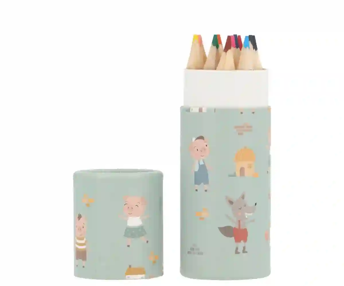 Tube 12 pencils The Three Little Pigs