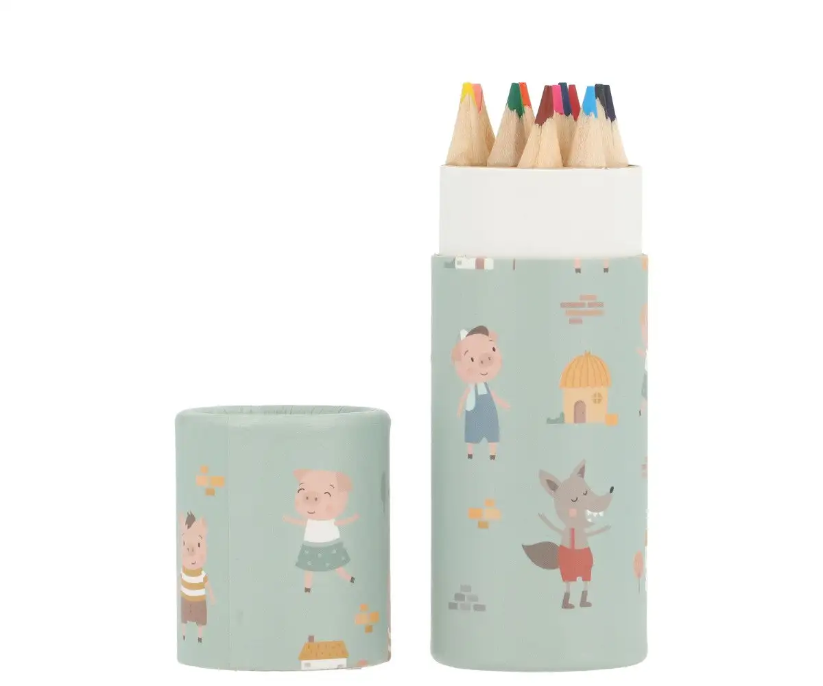 Tube 12 pencils The Three Little Pigs