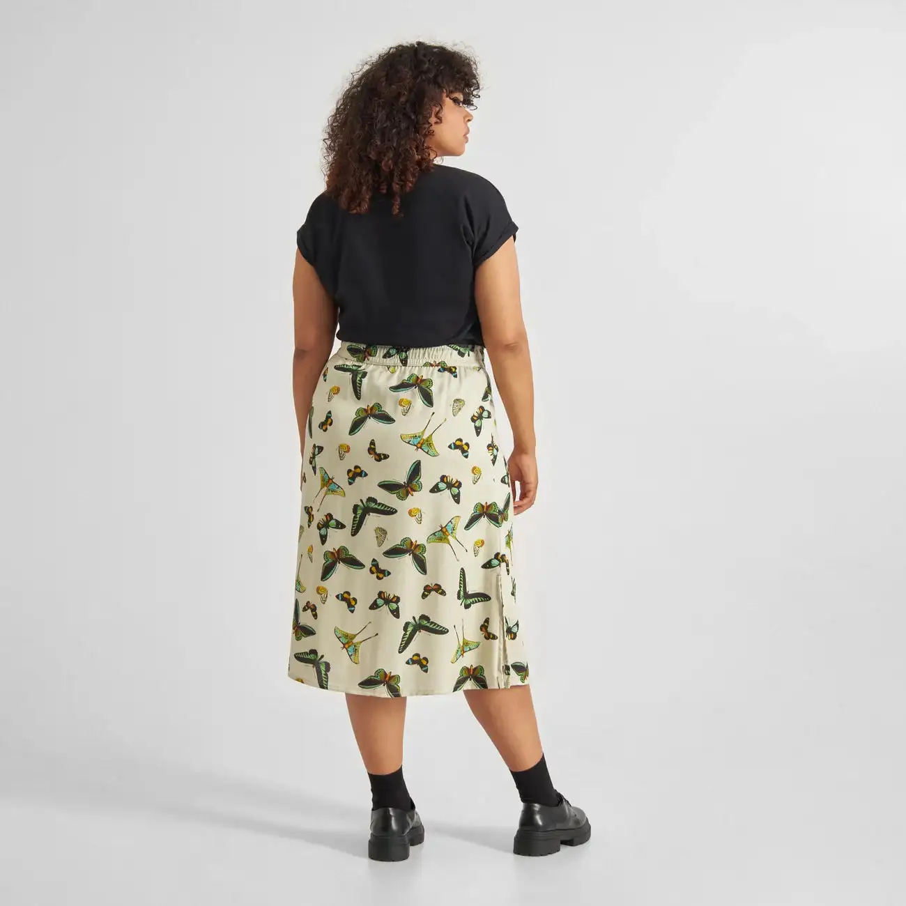 Falda tencel mariposa Arena - Imagen 5