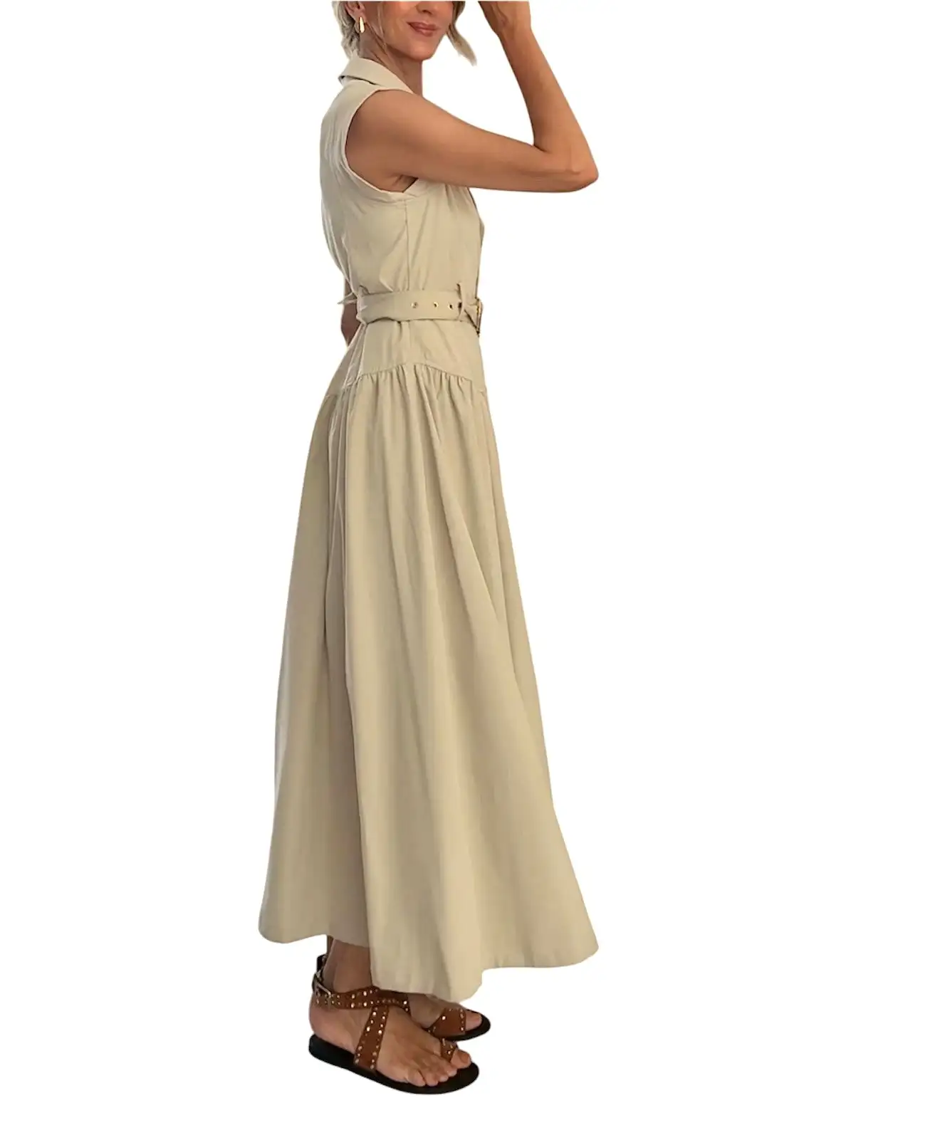 Vestido Celia beige - Imagen 4