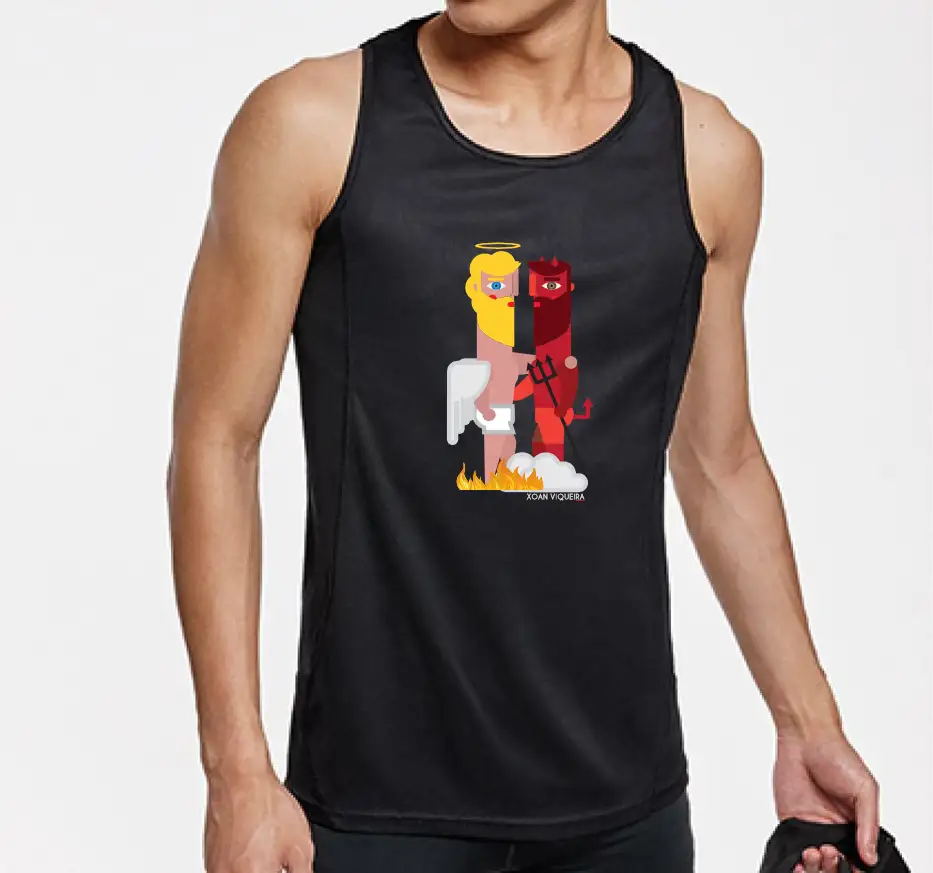 Camiseta de tirantes angel y demonio