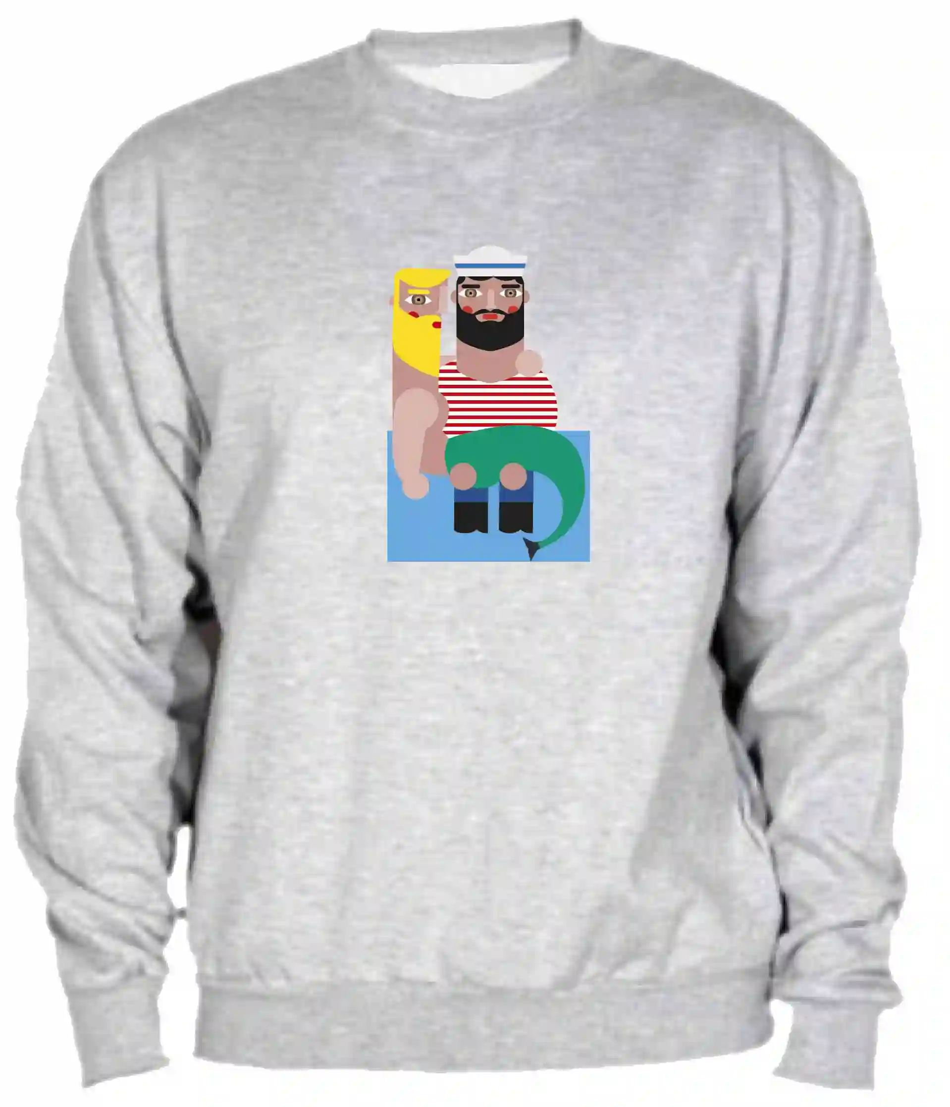 Sudadera gris sireno y marinero