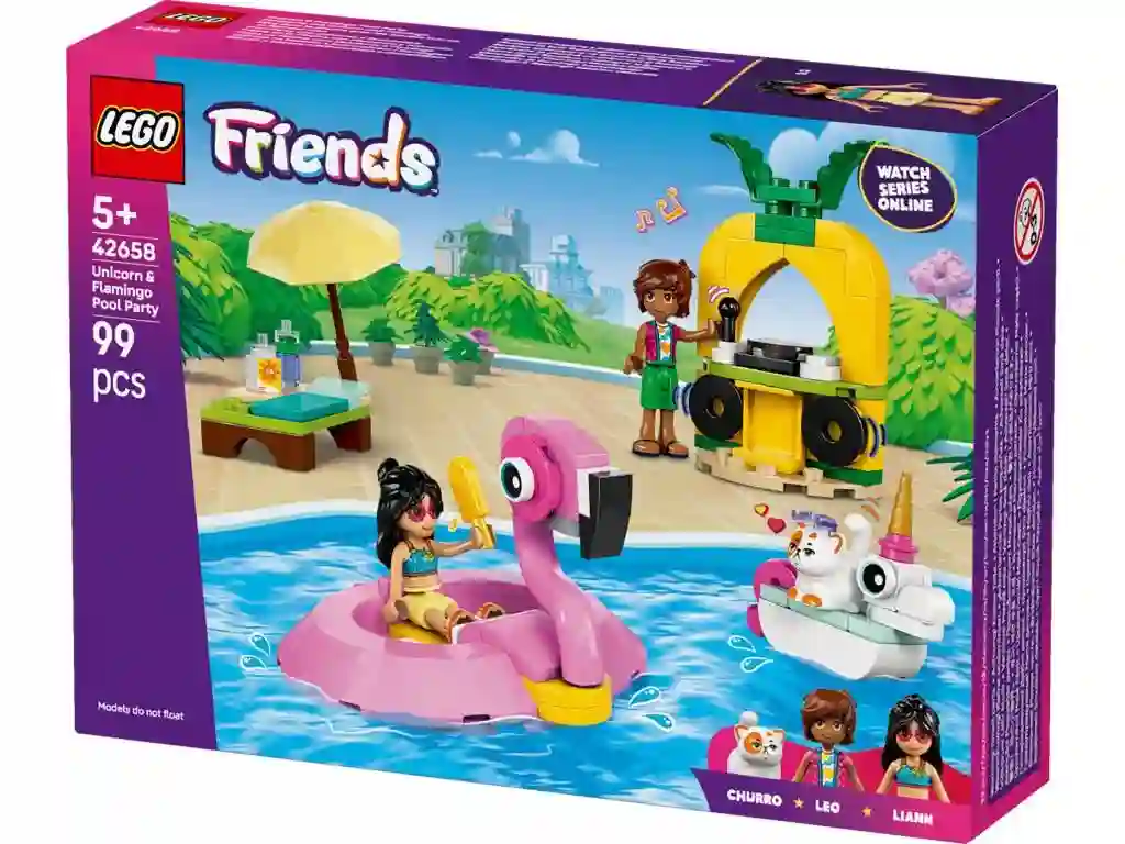 LEGO® 42658 Fiesta en la Piscina con Flamenco y Unicornio