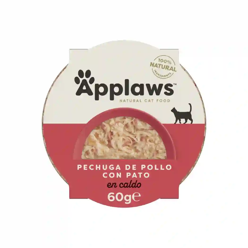 APPLAWS CAT TARRINA PECHUGA POLLO Y PATO 60GR