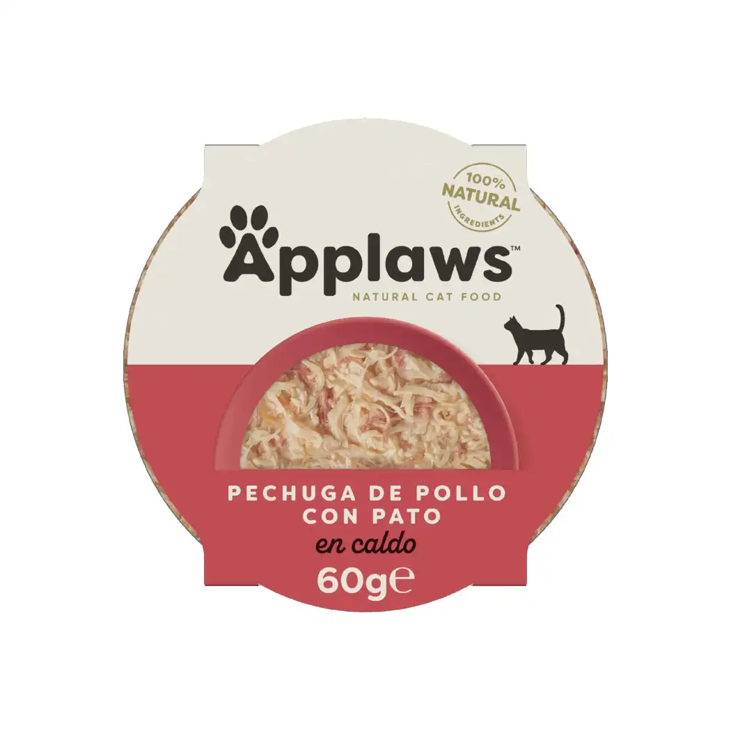 APPLAWS CAT TARRINA PECHUGA POLLO Y PATO 60GR