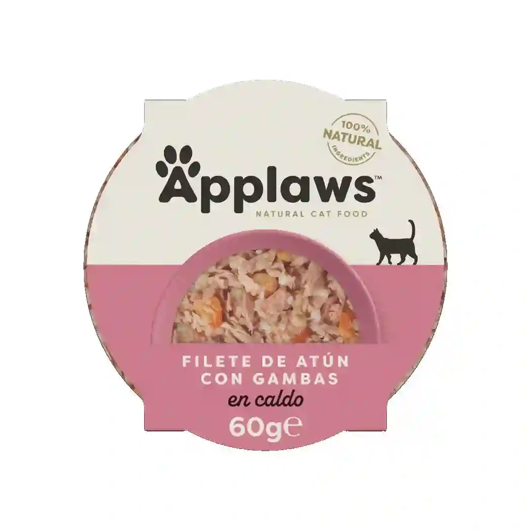 APPLAWS CAT TARRINA FILETE ATUN Y GAMBAS 60GR