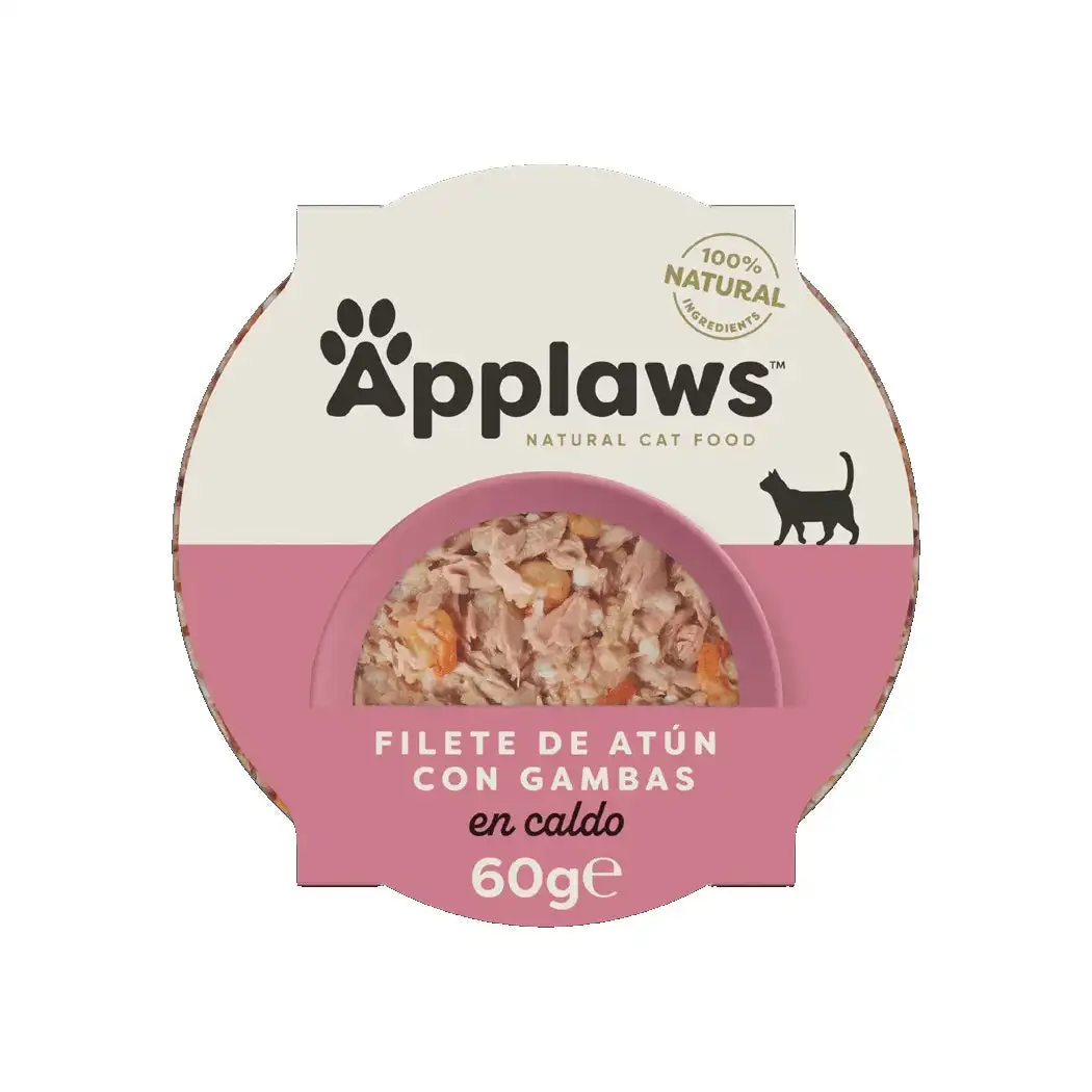 APPLAWS CAT TARRINA FILETE ATUN Y GAMBAS 60GR