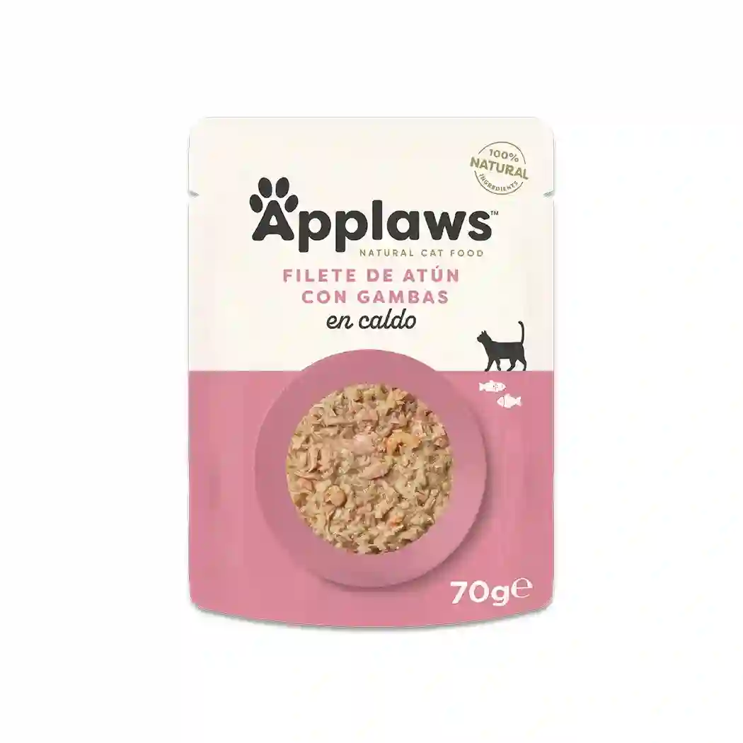 APPLAWS CAT SOBRE ATUN Y GAMBAS DEL PACIFICO 70GR