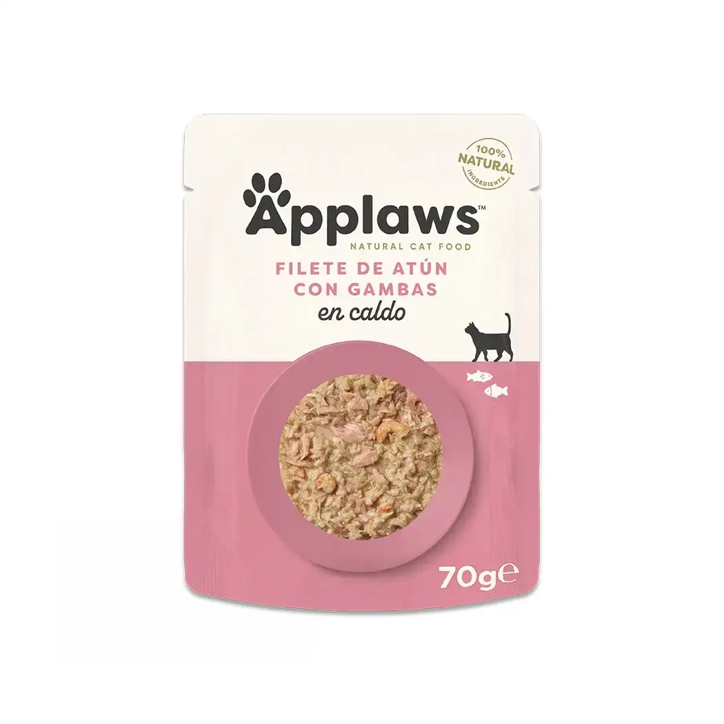 APPLAWS CAT SOBRE ATUN Y GAMBAS DEL PACIFICO 70GR