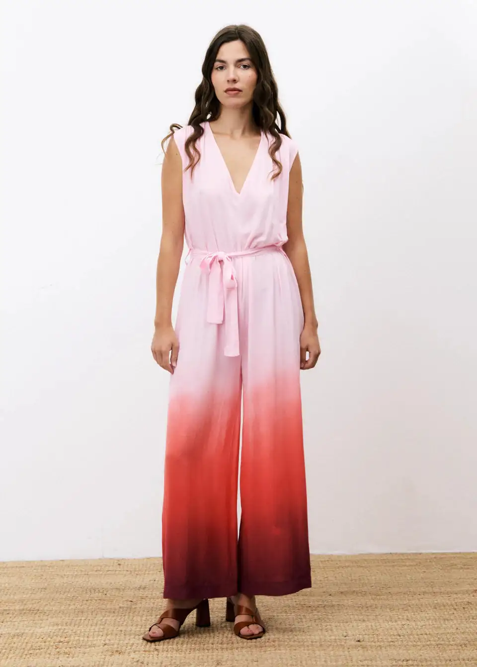 Mono satinado tie dye Rosa