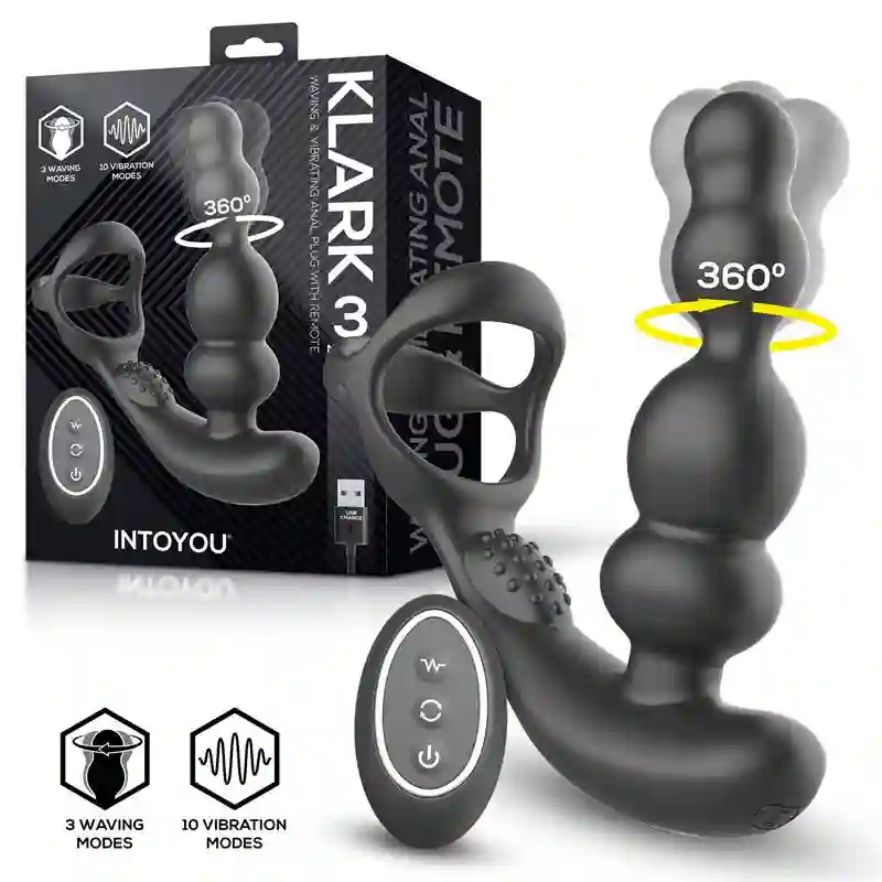 Plug Anal Prostático Oscilante con Vibración y Mando a Distancia KLARK by INTOYOU