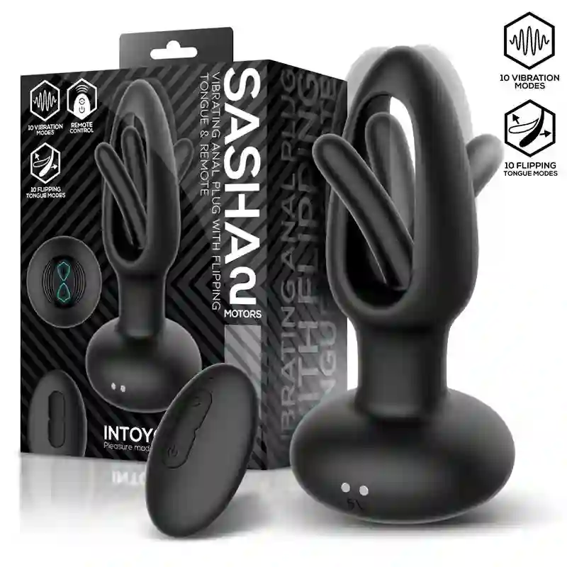 Plug con Vibración y Lengua Flipping y Control Remoto Sasha by INTOYOU