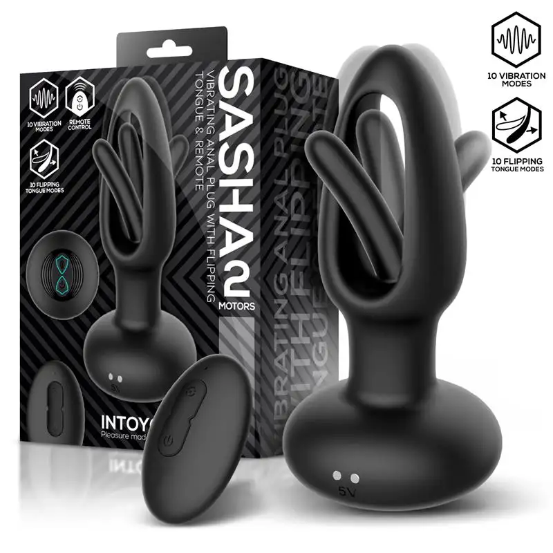 Plug con Vibración y Lengua Flipping y Control Remoto Sasha by INTOYOU