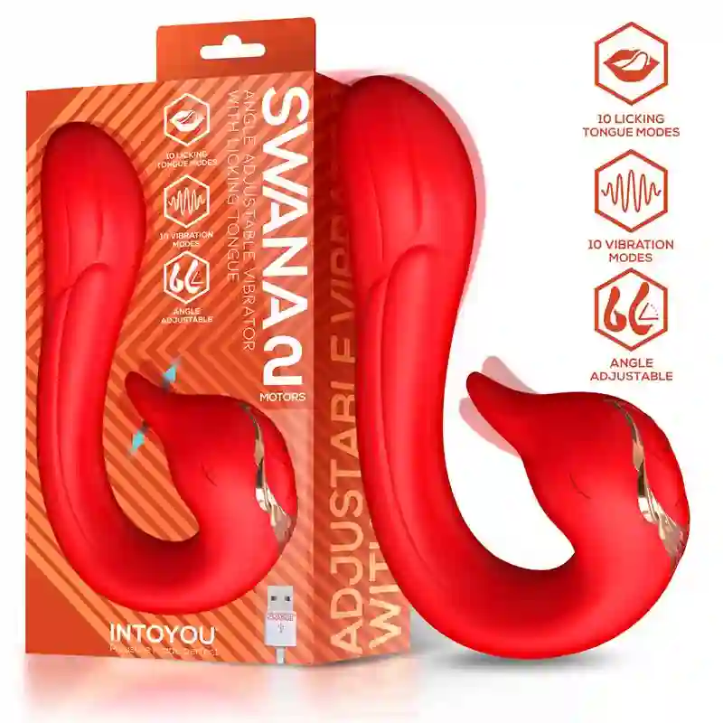 Vibrador con Lengua y Ángulo Ajustable Swana by INTOYOU