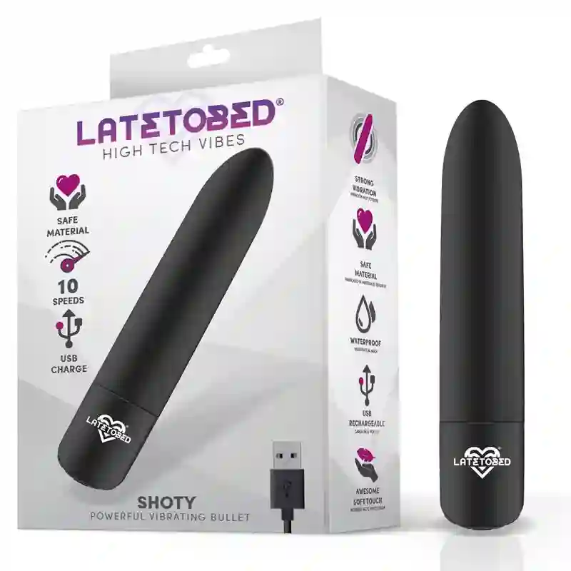 SHOTY Bala Vibradora USB con 10 Velocidades by LATETOBED