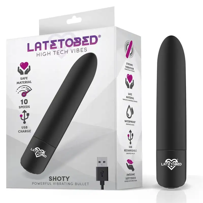 SHOTY Bala Vibradora USB con 10 Velocidades by LATETOBED