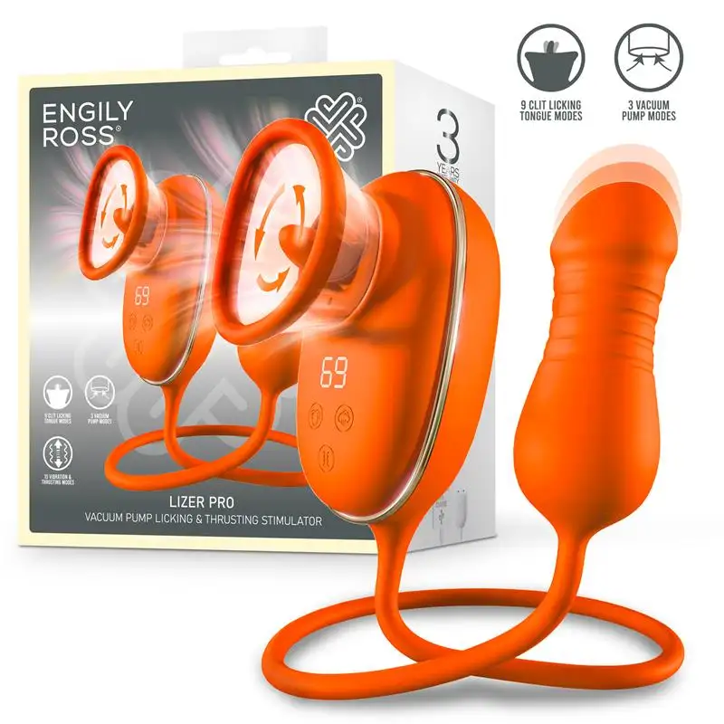 Estimulador con Lengua Oscilante, Bomba de Vacio y Huevo con Up and Down - Lizer Pro by ENGILY ROSS