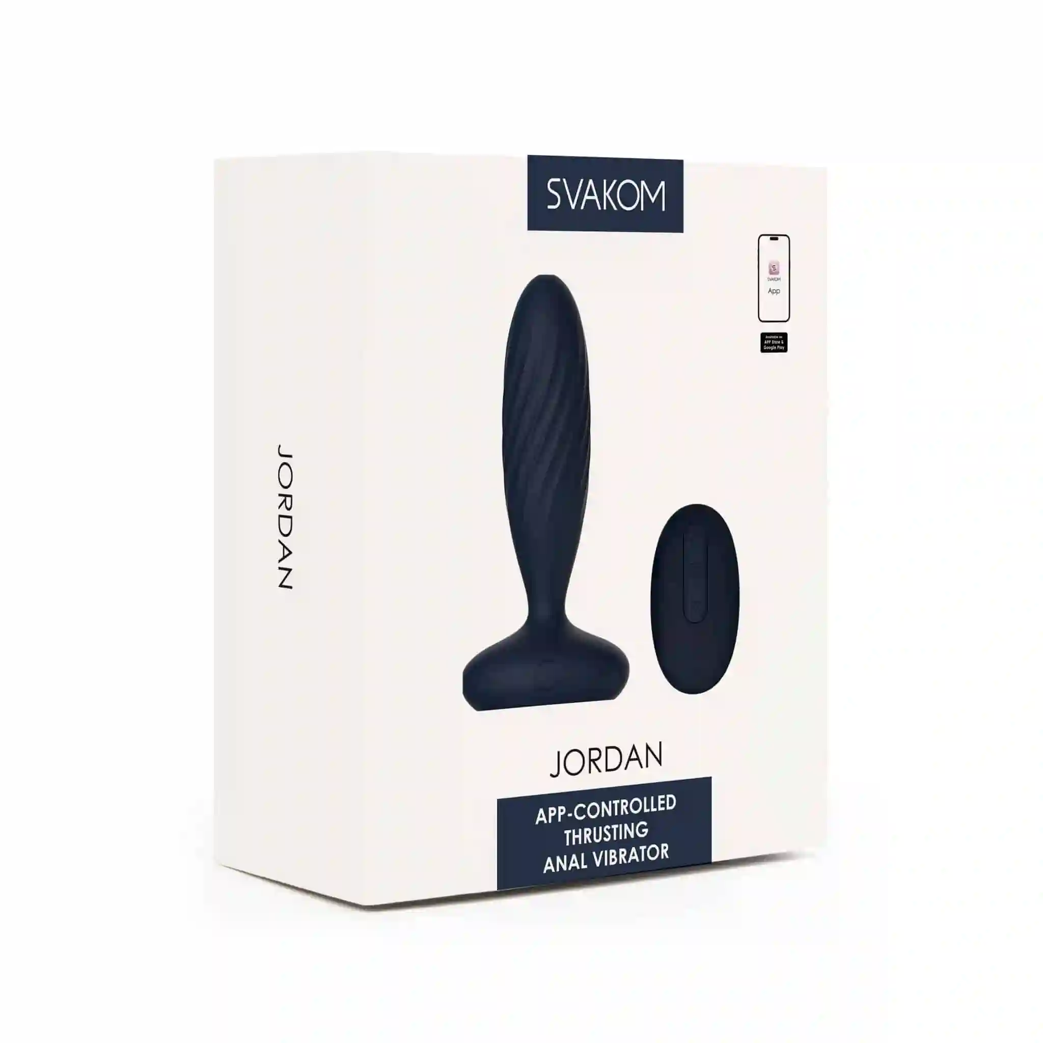 Plug Anal con Thrusting y App, Jordan Navy Azul - SVAKOM