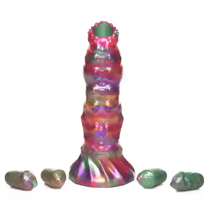 Dildo Silicona Larva Ovipositor Con Huevo