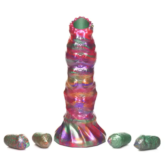 Dildo Silicona Larva Ovipositor Con Huevo