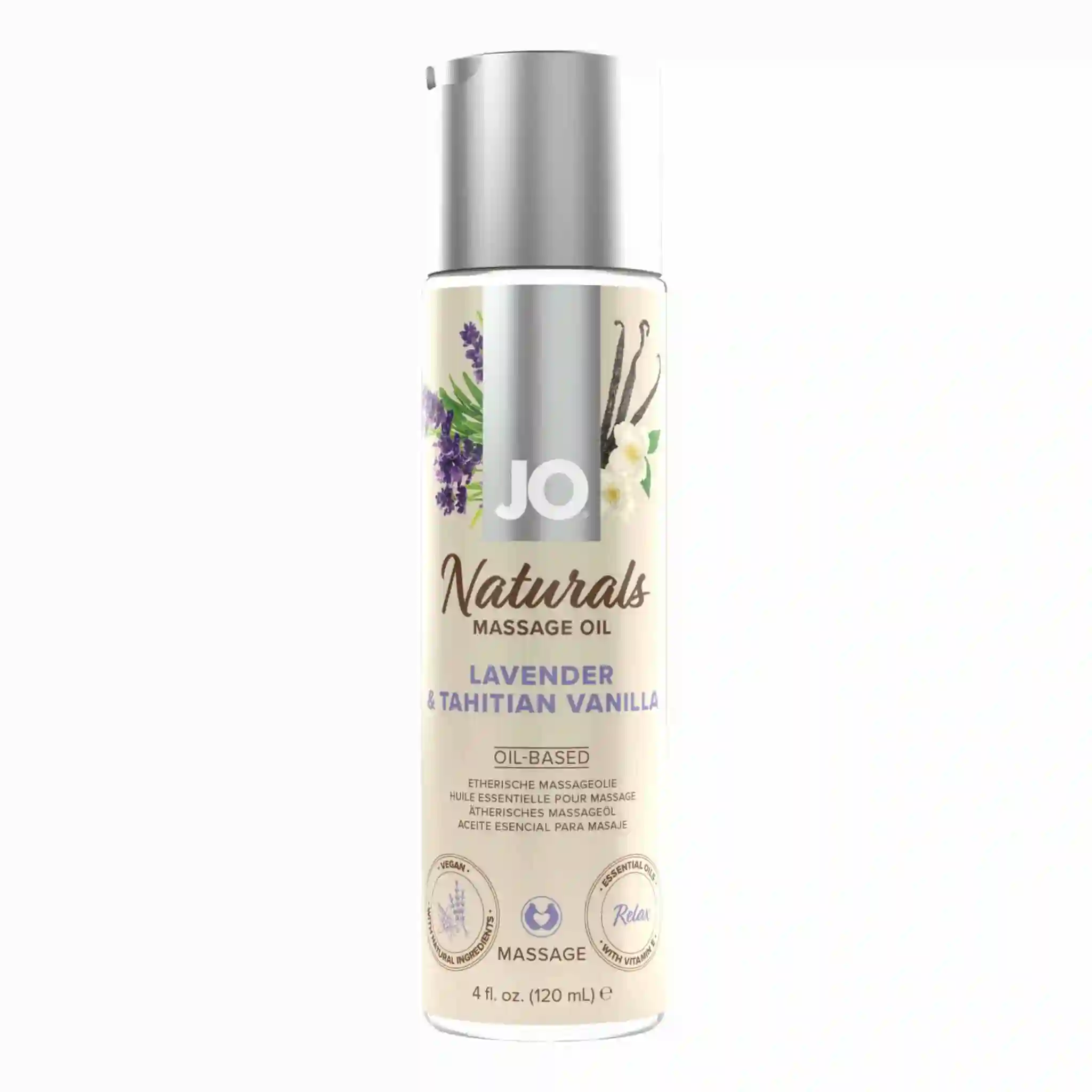Aceite de Masaje Naturals Lavanda y Vainilla de Tahití 120 ml. System JO
