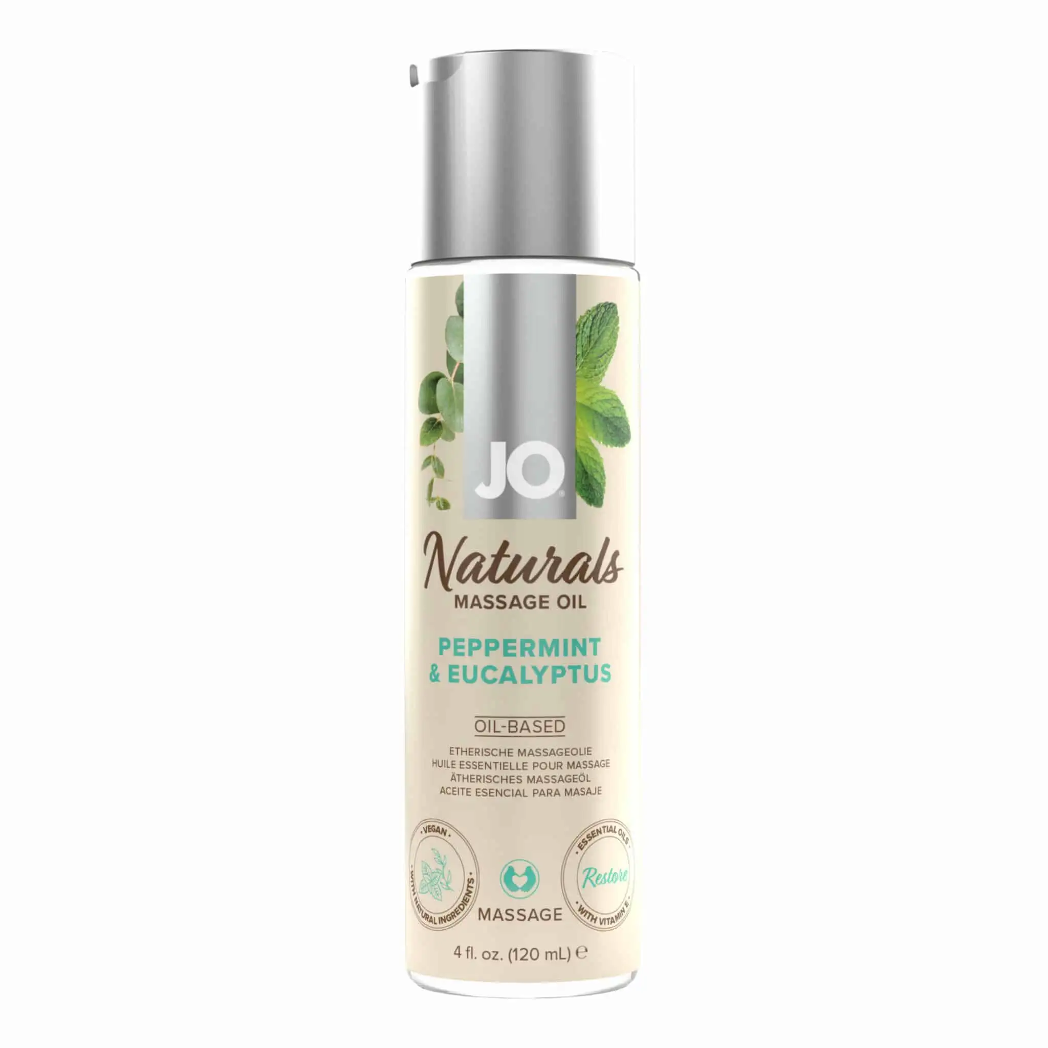 Aceite de Masaje Naturals Menta y Eucalipto 120 ml. System Jo