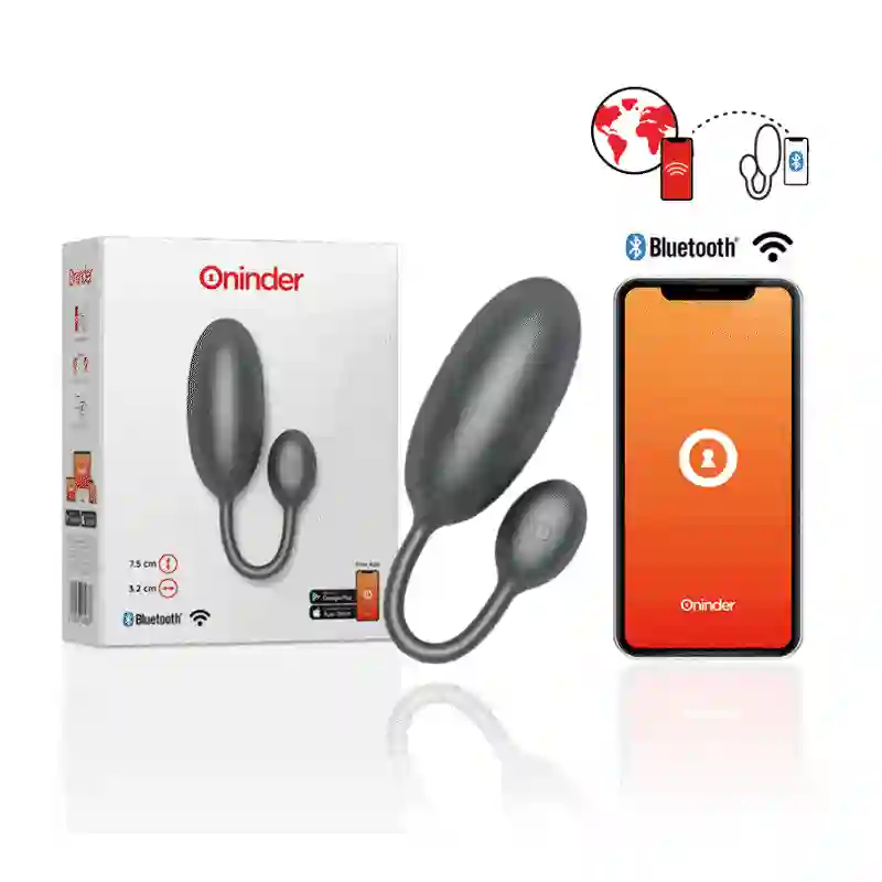 Huevo Vibrador Negro 7.5 X 3.2 Cm Free App