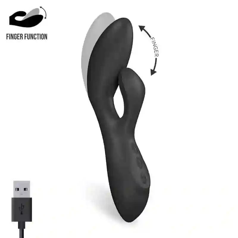 Vibrador Punto G Función Finger Con Estimulador De Clítoris. Mabo Tarde Noche