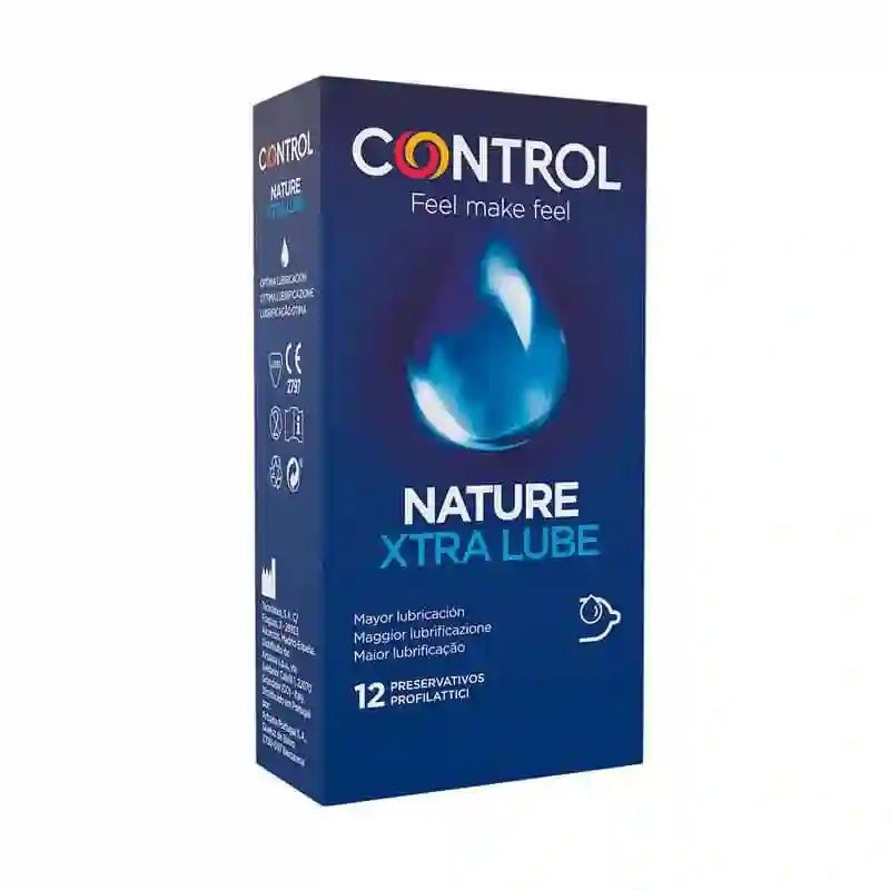 Preservativos Nature Xtra Lube 12 Unidades. Control