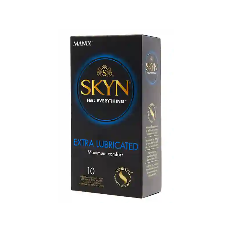 Preservativos extra Lubricados Sin Látex 10 Unidades, Manix