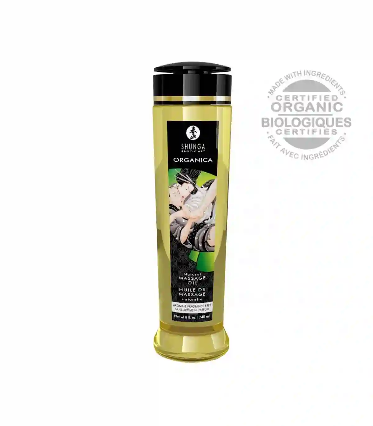 Aceite de masaje Orgánico Sin fragancia. Shunga